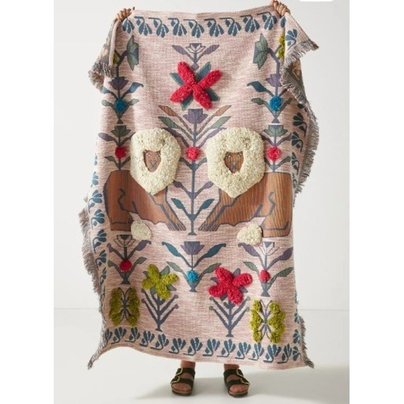 Anthropologie Other - Anthropologie Barbery Tufted Throw Blanket